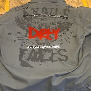 Black Label Gray Jacket with Red and Black Graphics